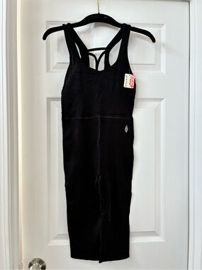Free People Black Strappy Jumpsuit Leggings